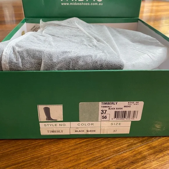 Midas Black Suede over the knee boots size 37 brand new - Picture 4 of 10